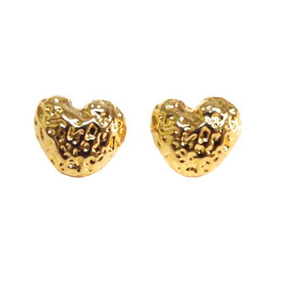 Heart shape earring with matt finishing