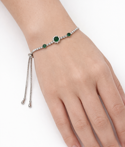 Attractive Two Layer Heart Rhinestone Adjustable Bracelets For Girls