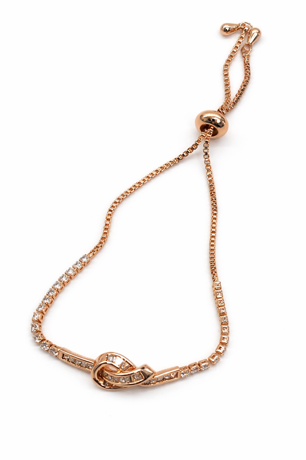 Attractive Design Cubic Diamonds Adjustable Rose Gold Bracelets