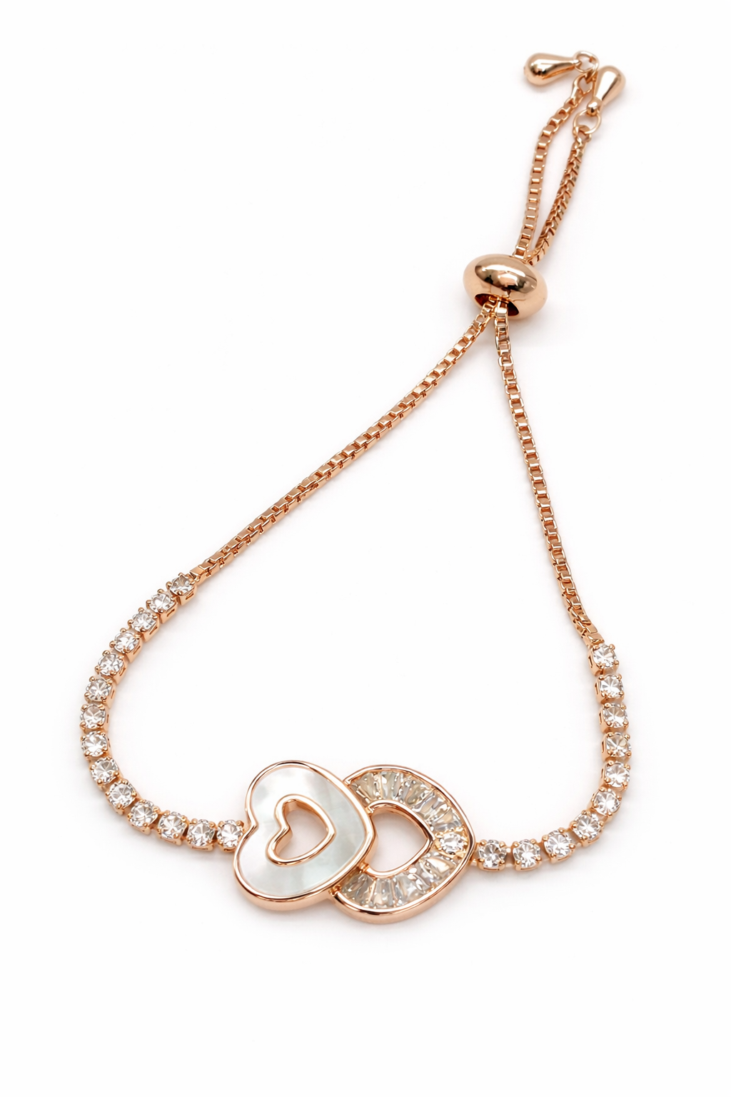 Charming Shell & Star Fish Rhinestone Crystal Rose Gold Bracelets For Girls