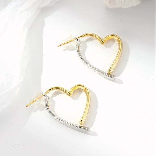 Golden and silver heart dangles