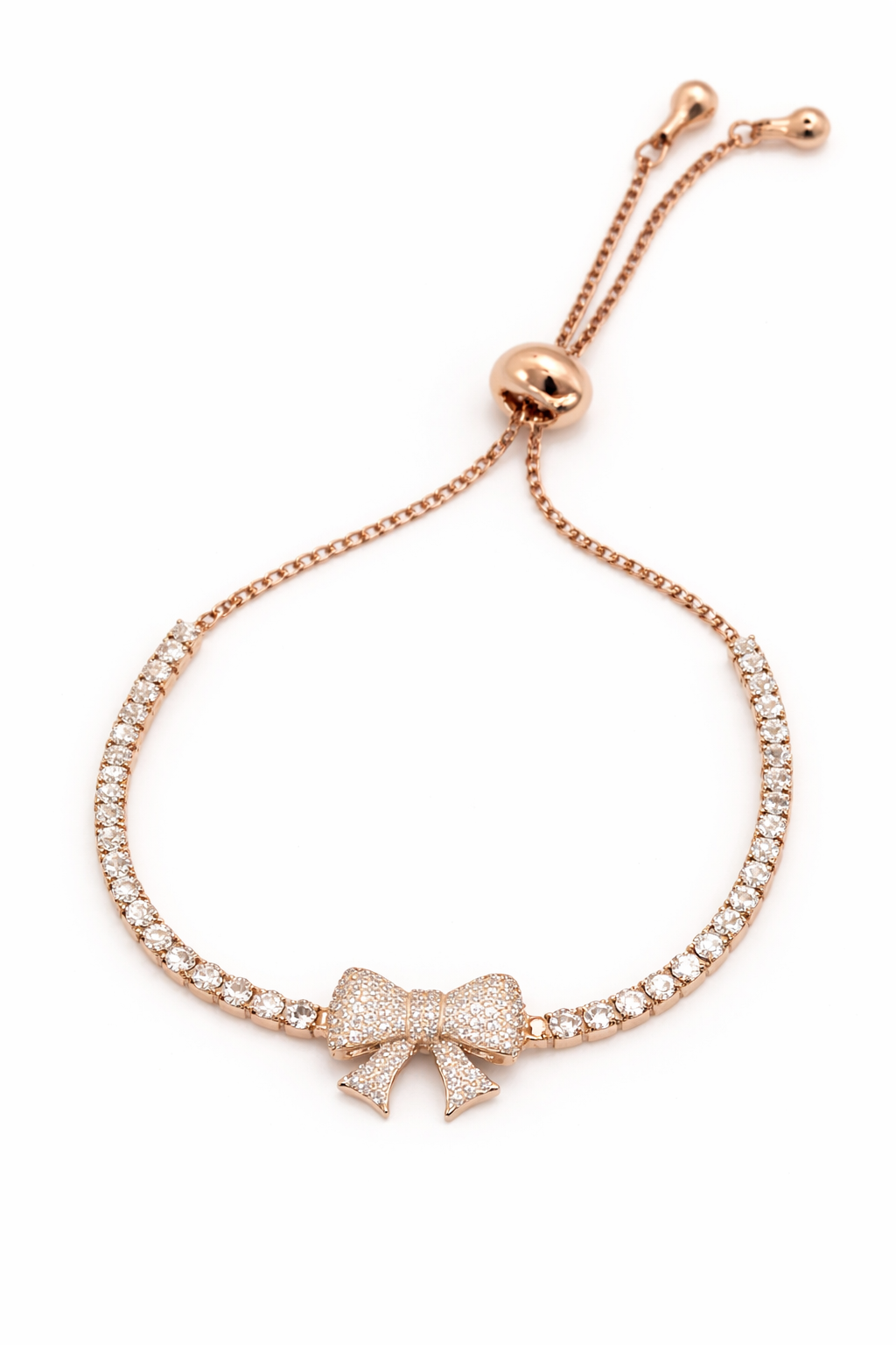Luxuries Design Cubic Diamonds Rose Gold Bracelets For Girls