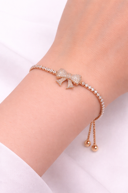 Luxuries Design Cubic Diamonds Rose Gold Bracelets For Girls