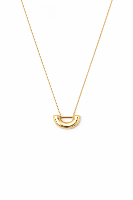 U Shape 18K Gold Pendant For Women