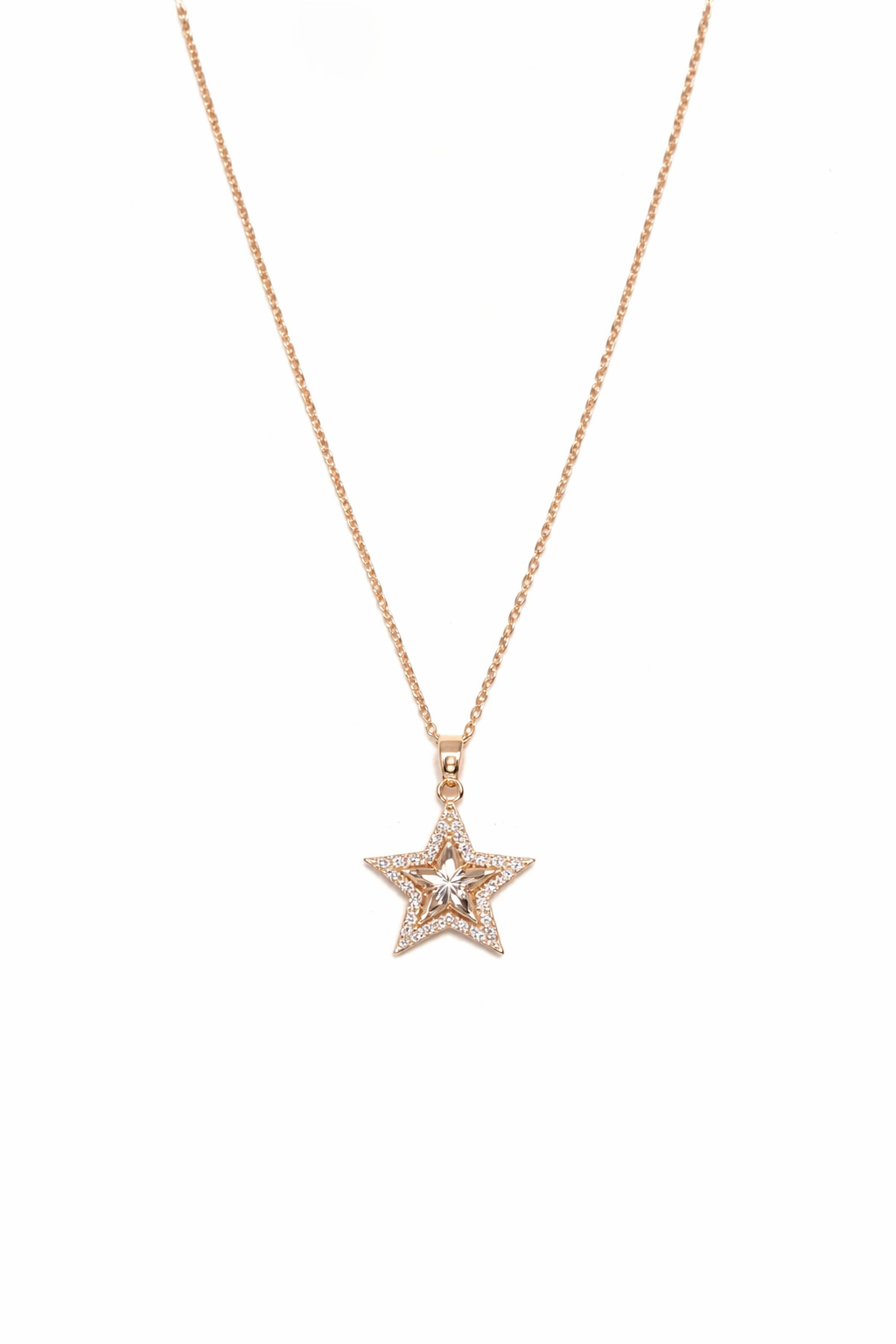 Small Star Pretty Rose Gold Necklace