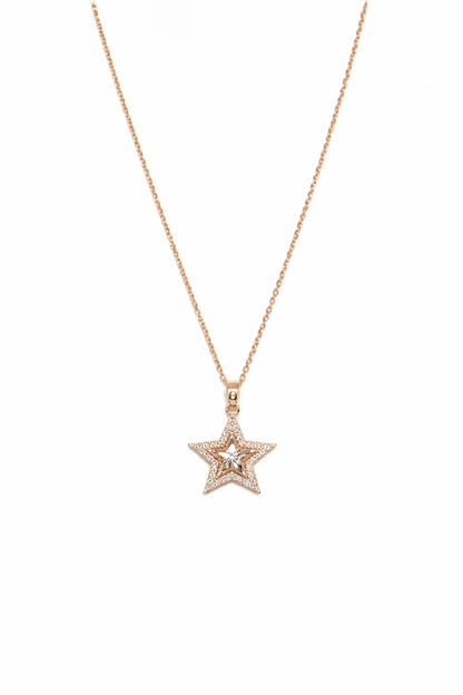 Small Star Pretty Rose Gold Necklace