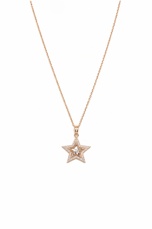 Small Star Pretty Rose Gold Necklace