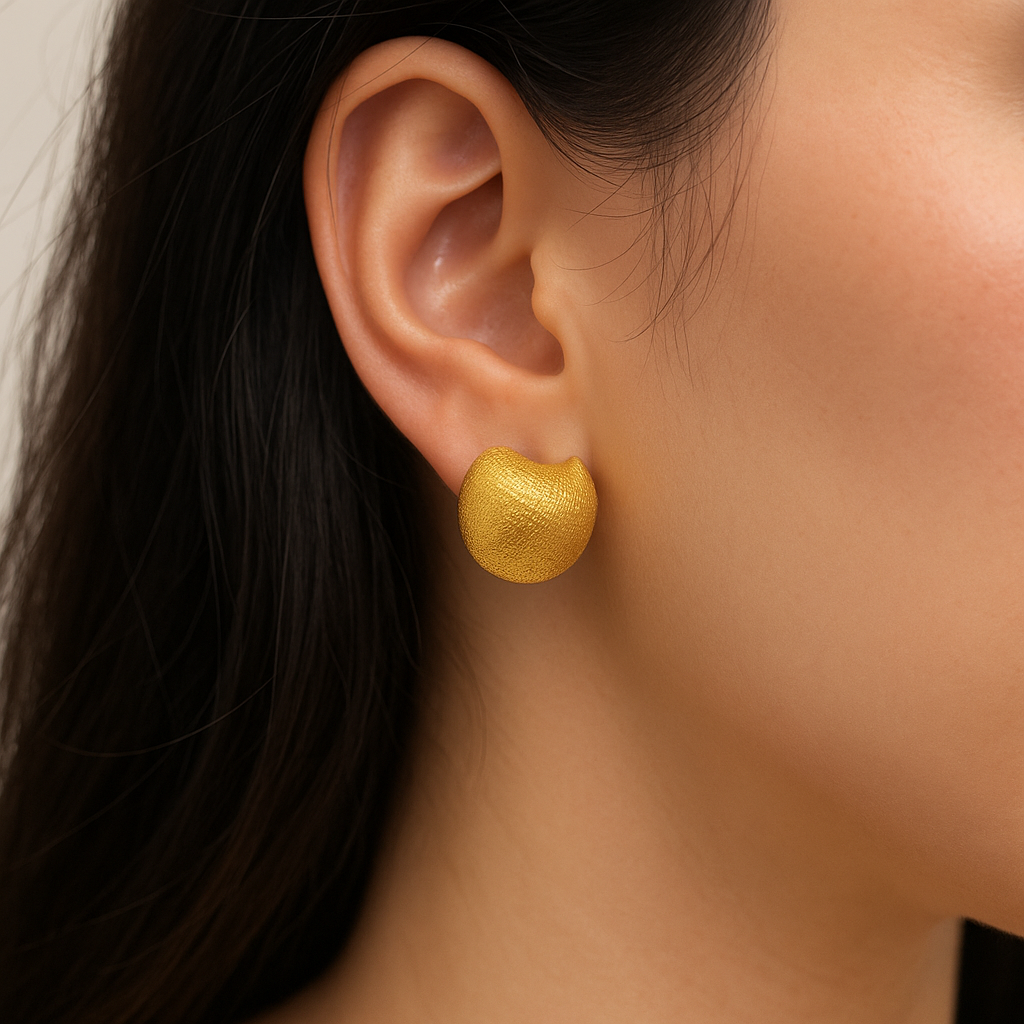 Gold Plated Drop Style Unique Design Earring
