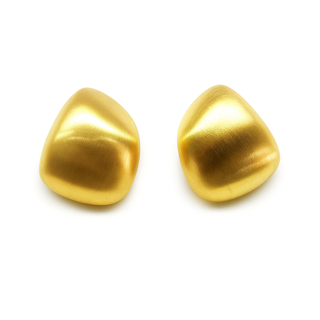 Gold Plated New Basket Style Loop Earring