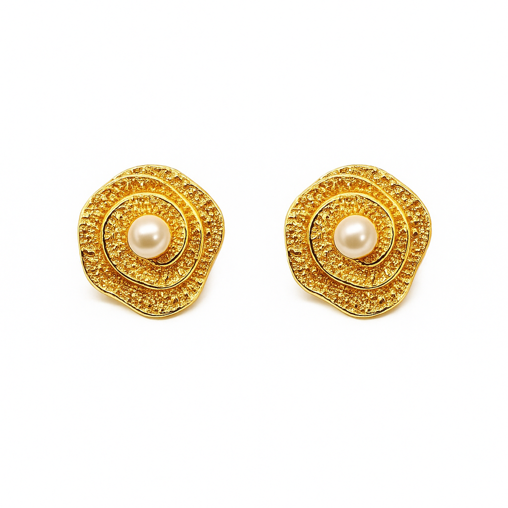 Gold flower pearl earning