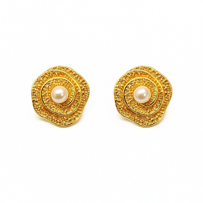 Gold flower pearl earning