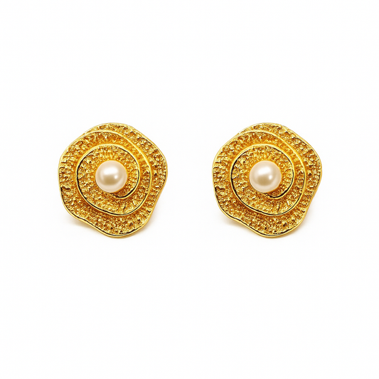 Gold flower pearl earning
