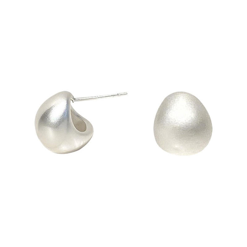 Silver Plated Simple Metal Fashion Jewellery Stud Earring