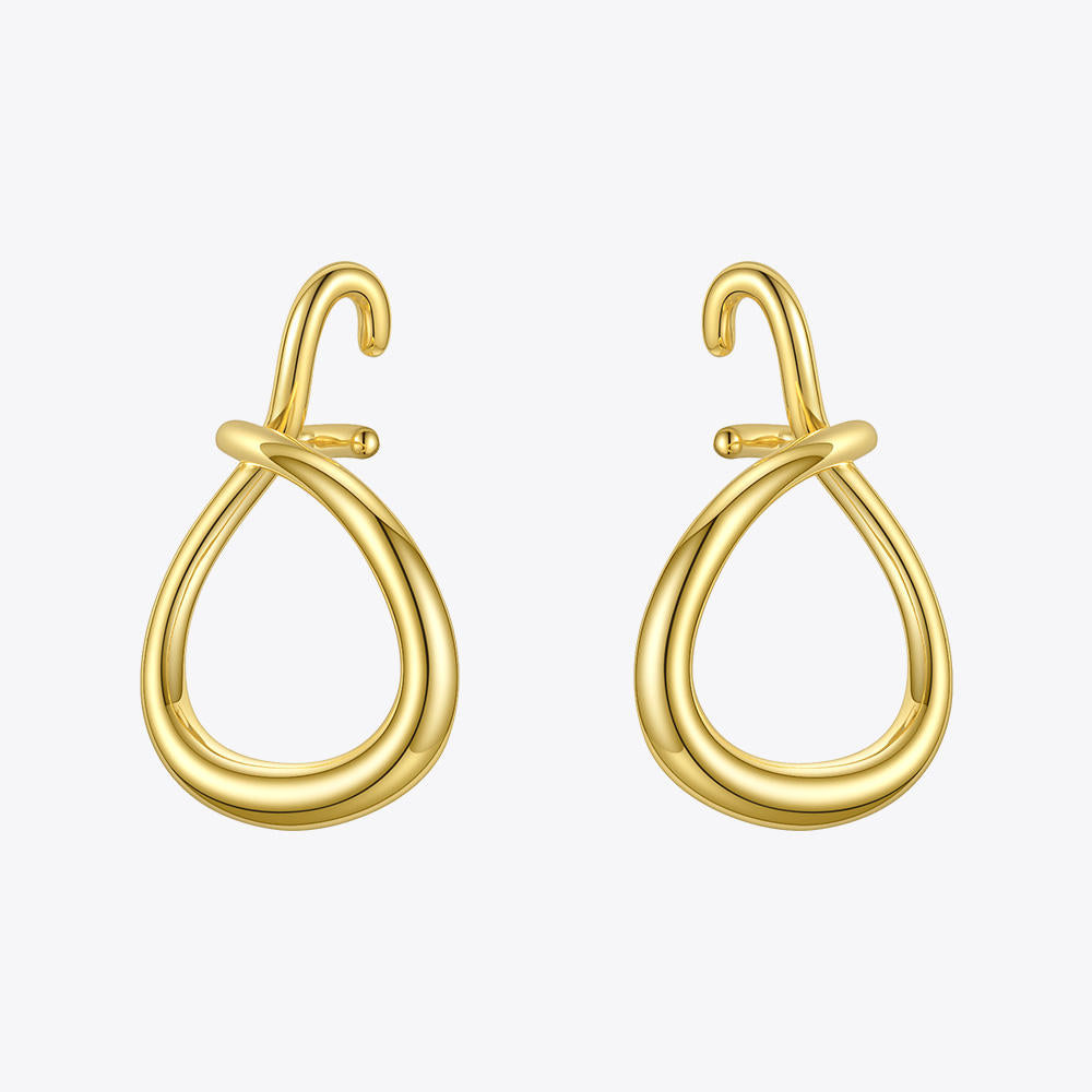 Gold plated knotted earring