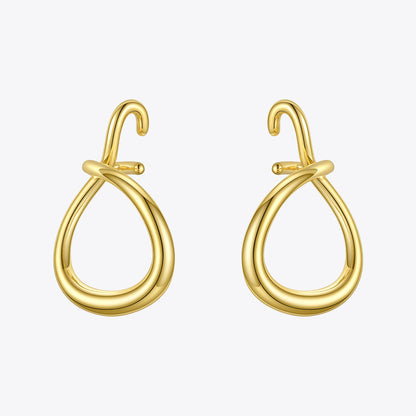 Gold plated knotted earring