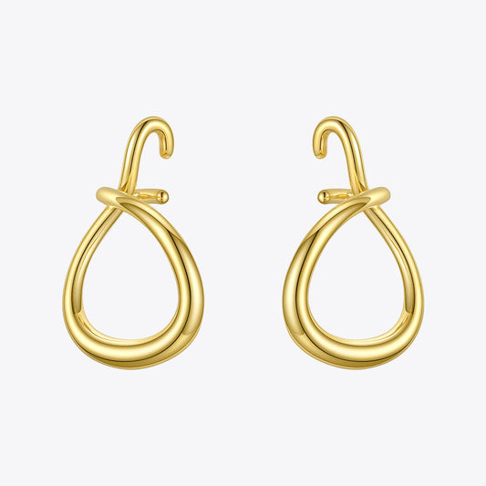 Gold plated knotted earring