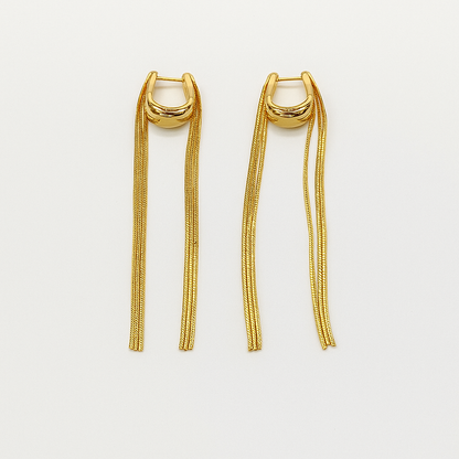 Fashion Gold Chain Tassel Earrings