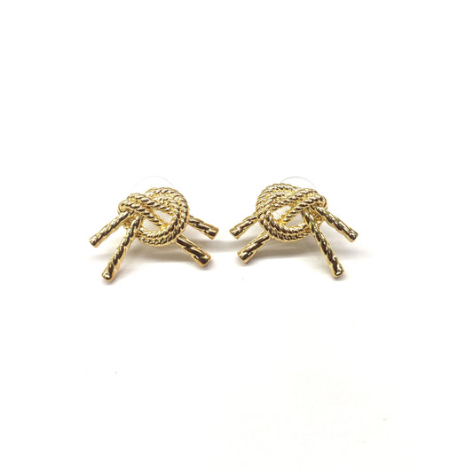 knot stud gold earring