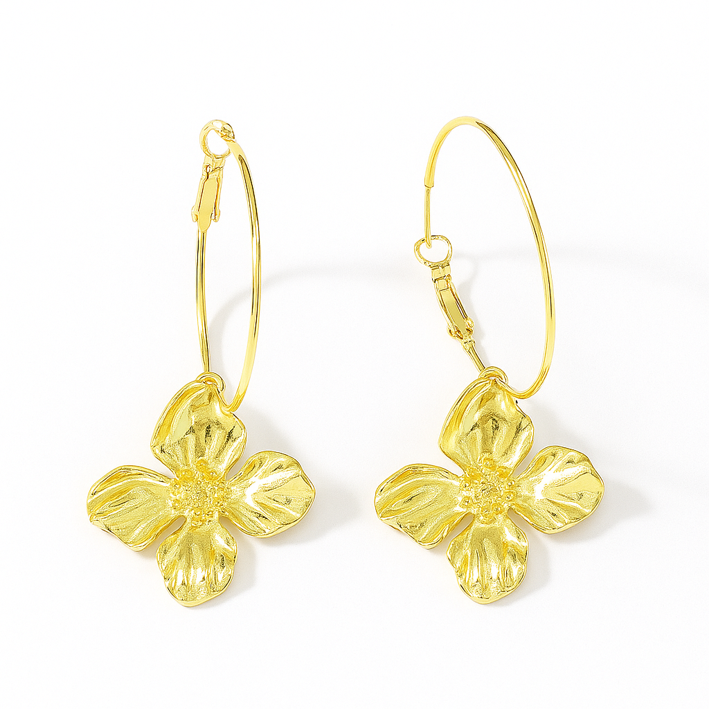 Beautiful  hanging flower hoops