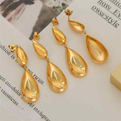 New Luxuary Gold Plated Water Drop Earring