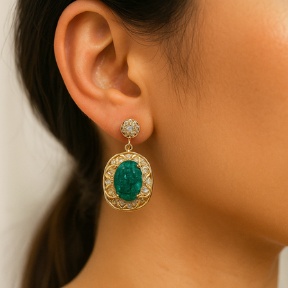 Gemotric Shape Rhinestone Crystal Charming Stud Earring For Party Wear