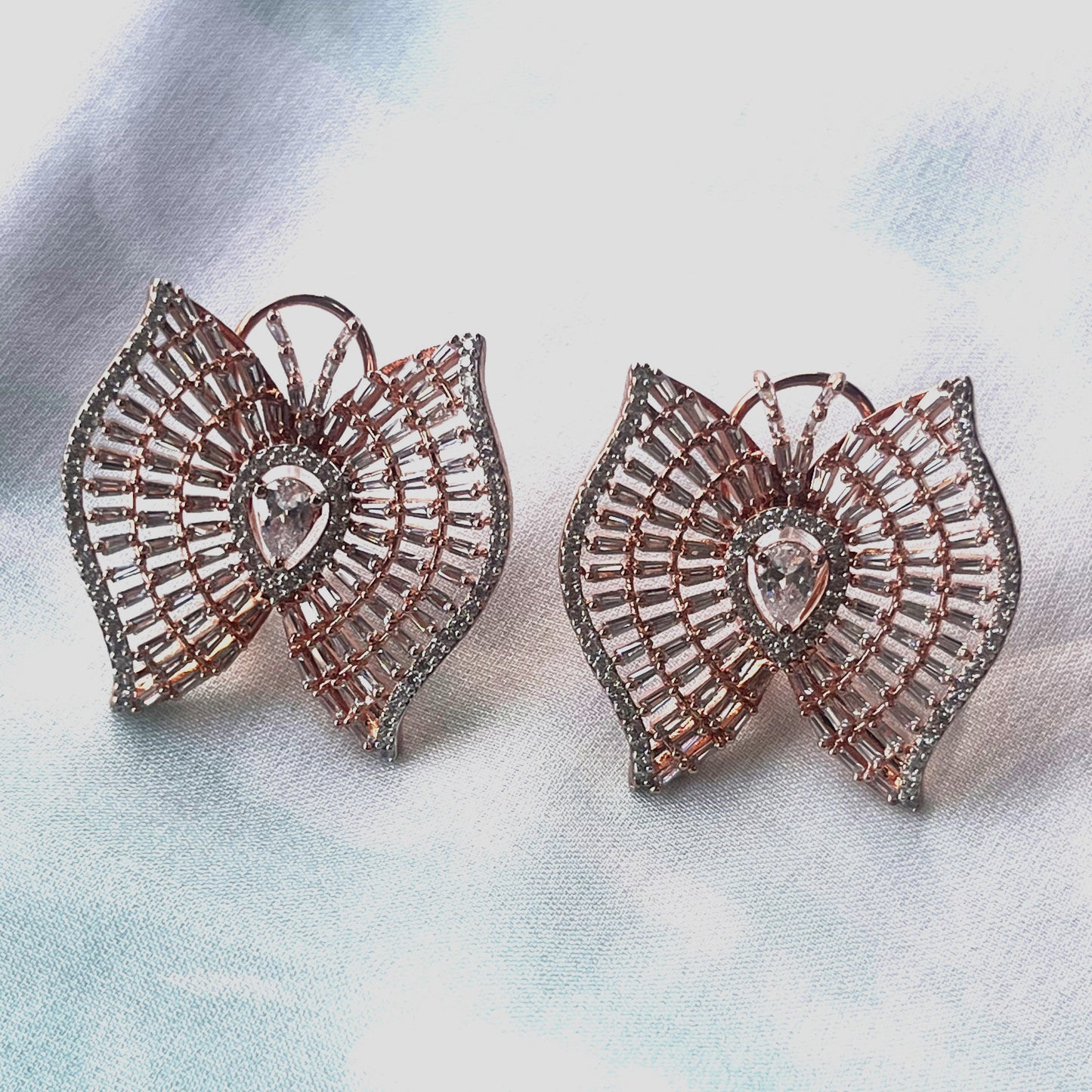 Butterfly designer rose gold earring for women online