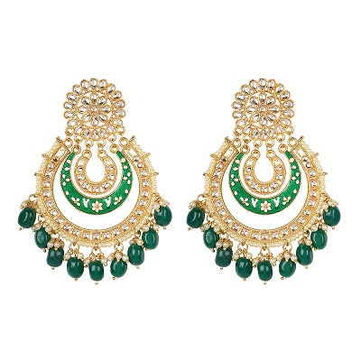 Green handball earring