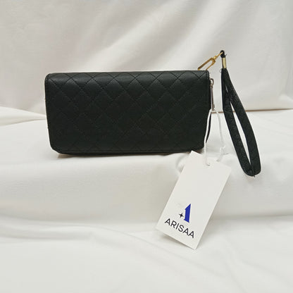 Black colour cross box simple look wallet