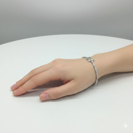 Infinity Heart Tennis Bracelet