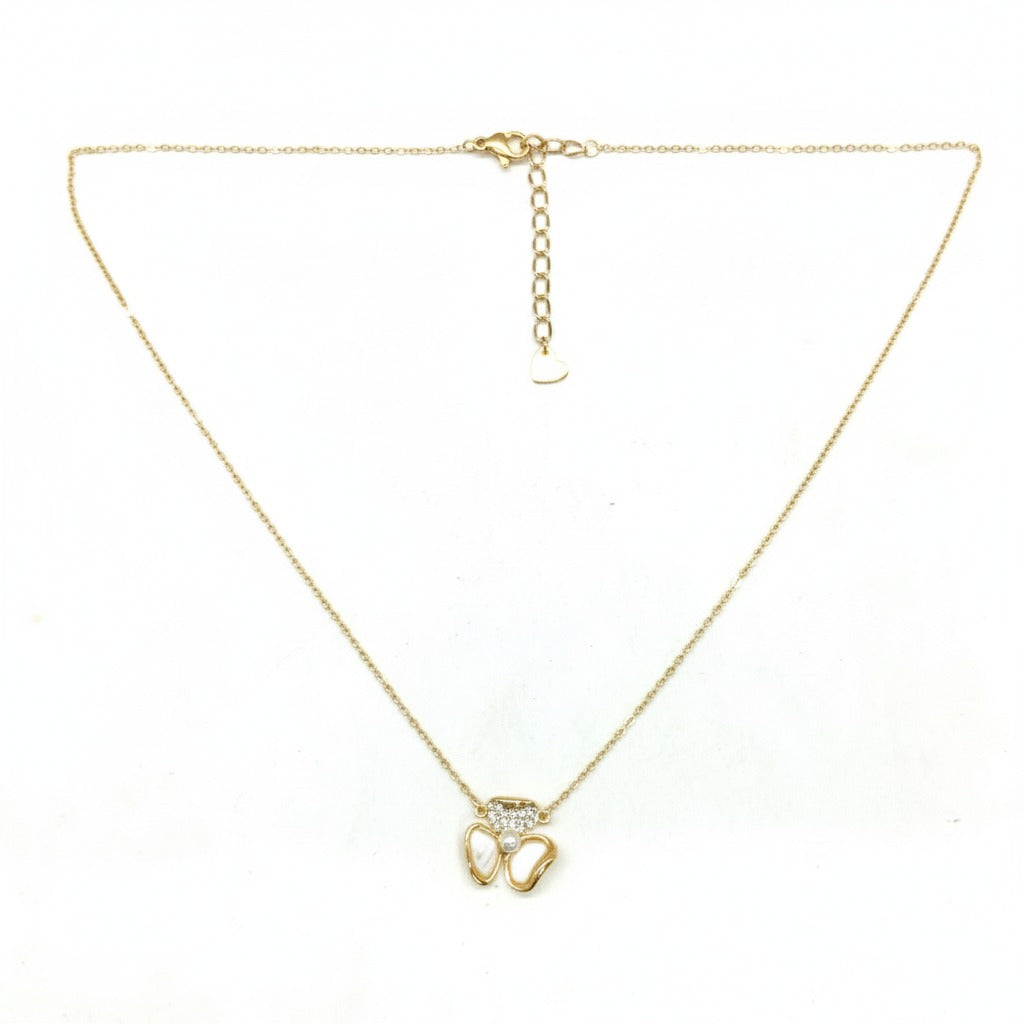 Petite Pearl flower Necklace