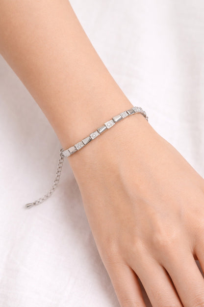 Silver Prism Link Bracelet
