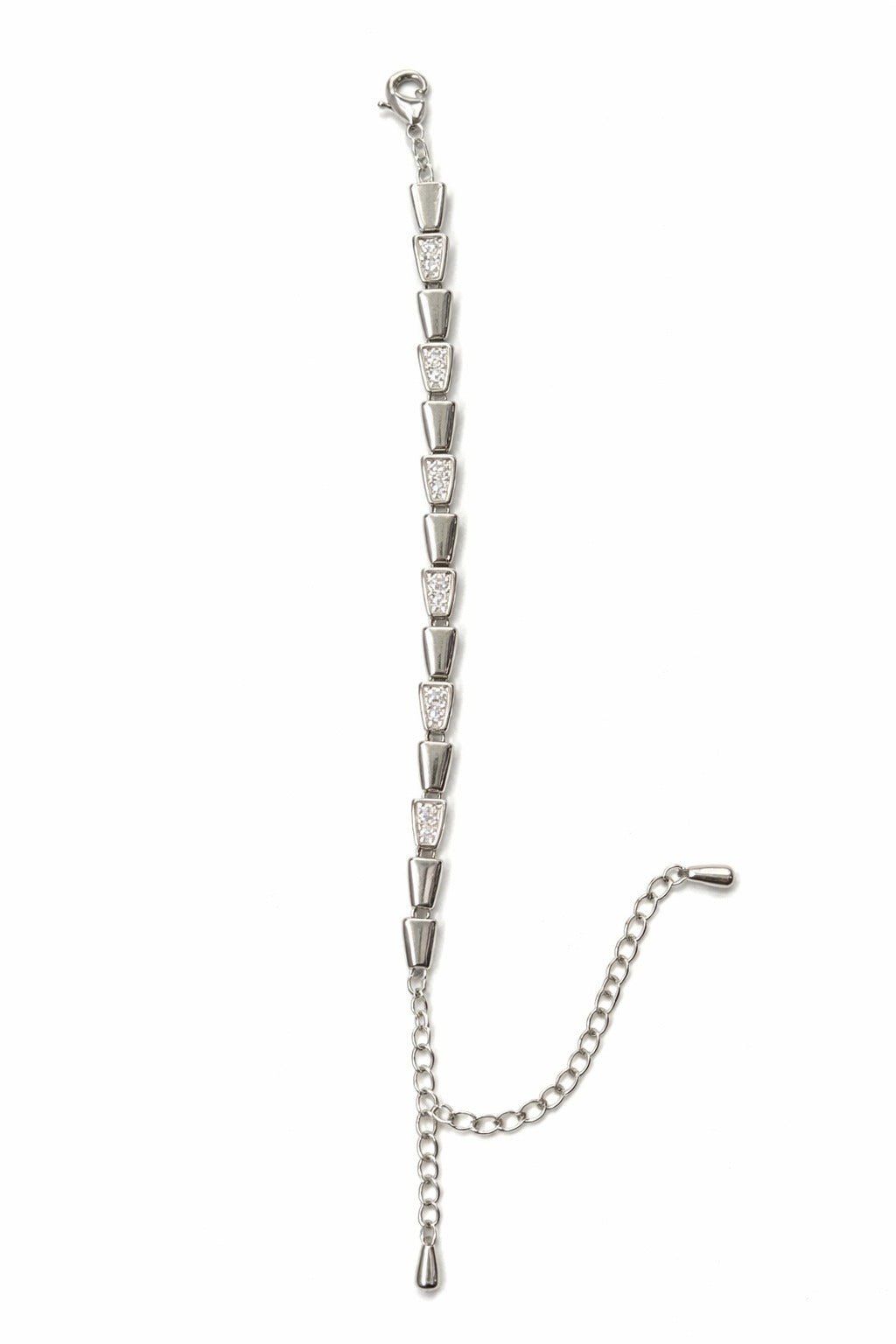 Silver Prism Link Bracelet