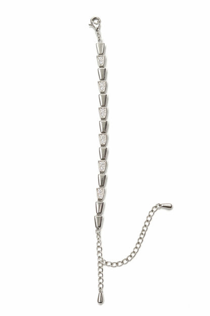 Silver Prism Link Bracelet