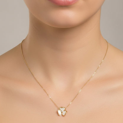 Petite Pearl flower Necklace